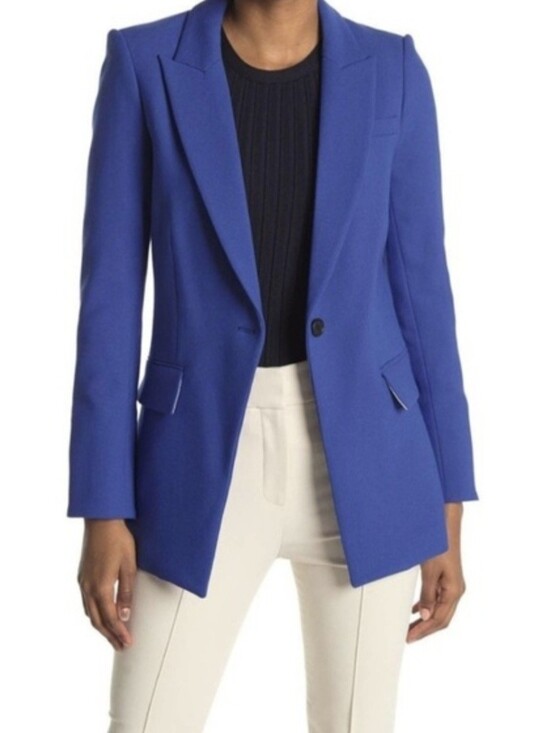 Veronica Beard Jackets & Blazers - Veronica Beard Ultramarine Cobalt Blue Long Mathis Dickey Blazer Jacket